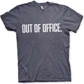 Heren Fun Tshirt -M- OUT OF OFFICE Blauw