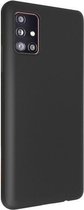 Samsung Galaxy A21s hoesje - Gel case - Mat zwart - GSM Hoesje - Telefoonhoesje Geschikt Voor: Samsung Galaxy A21s