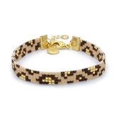 Mint15 Geweven Armband 'Leopard' - Goud