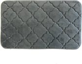 Lucy's Living Luxe Badmat GAPO Antraciet Exclusive – 50 x 80 cm – zwart - donker grijs - katoen - polyester - badkamer mat - badmatten - badtextiel - wonen – accessoires - exclusie