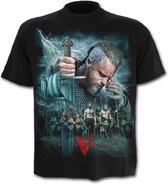 Spiral Vikings Heren Tshirt -S- VIKINGS - BATTLE Zwart
