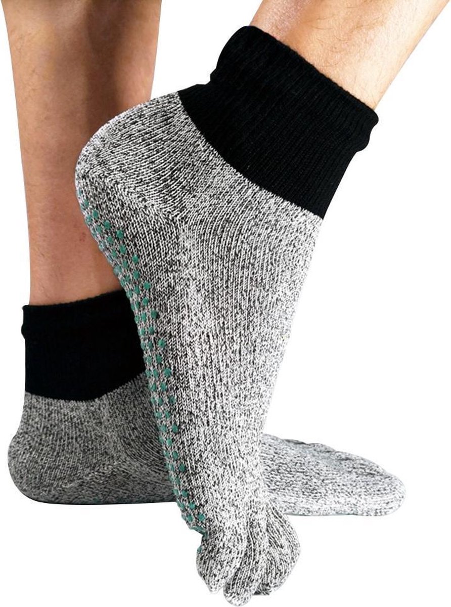 Snijwerende sport sokken - zwart/grijs