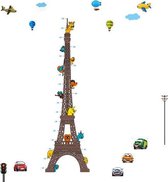 DW4Trading Groeimeter Eiffel Toren - Muursticker - Wanddecoratie
