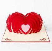 Valentijnskaart - moederdagskaart - liefdeskaart met 3D hart