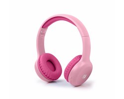 Muse M-215BTP - Draadloze bluetooth stereo hoofdtelefoon voor kinderen, roze