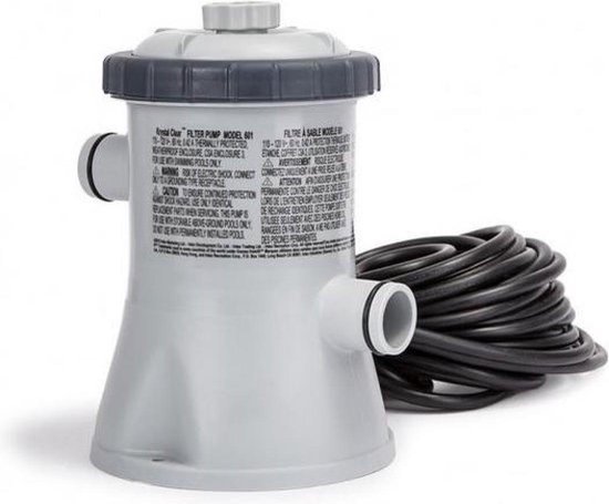 Intex Pompe à filtre 12v pour bain 244 / 305 cm - 1250 L/heure - 28602GS +  1 filtre... | bol.com