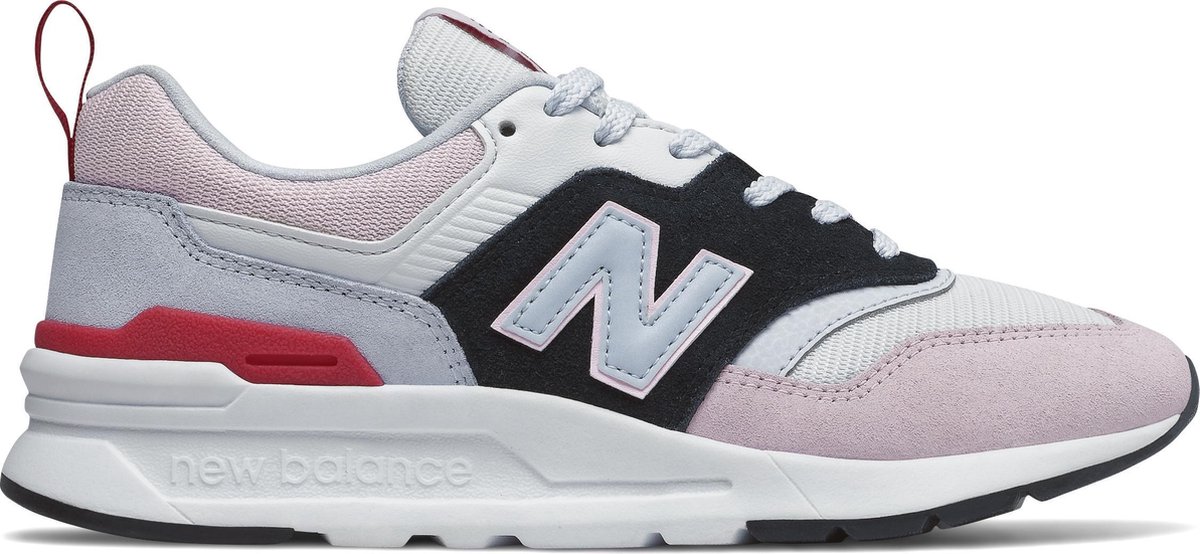 New Balance 997 Dames Sneakers - White/Pink/Grey/Black - Maat 39 | bol.com