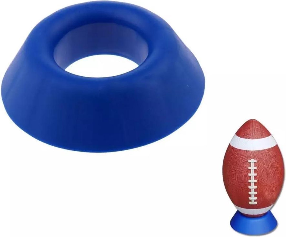 Kleine ballenstandaard BLAUW / voetbal standaard / ballenhouder / balhouder / volleybal steun (ballenrek) (cadeau idee verjaardag, Sint en Kerst)