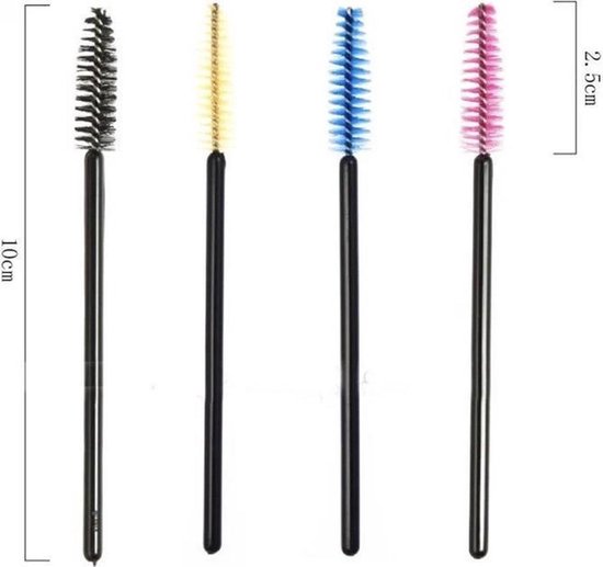 Wimperborstel voor Wimper Extensions - Mascara brush - Wenkbrauw Kwast- (set van 8 verschillende kleuren) - IRSA