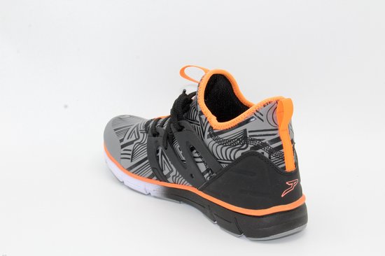 Piedro sport sneaker- grijs/oranje/zwart - maat 41 | bol.com