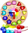Afbeelding van het spelletje Jaques von Londen leerklok hout – Houten speelgoed - Educatieve klok - Perfect speelgoed vanaf 1 2 3 jaar veel plezier bij het leren met Montessori-speelgoed
