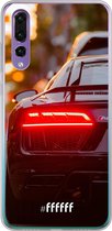 Huawei P30 Hoesje Transparant TPU Case - Audi R8 Back #ffffff