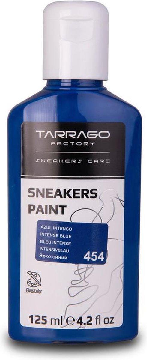 Tarrago Leerverf 125ml - Intens Blauw #454| Voor glad leer, synthetisch leer en canvas
