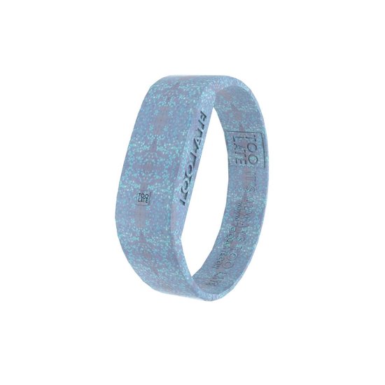 TOO LATE - Led horloge Glitter - siliconen - lichtblauw - polsmaat M