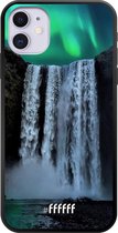 iPhone 11 Hoesje TPU Case - Waterfall Polar Lights #ffffff