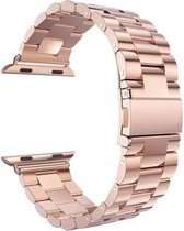 Metalen Armband Voor Apple watch series 1/2/3 38mm Apple watch series 4/5 40 mm Horloge Band Strap - iWatch Schakel Polsband RVS - Rose Goud Kleurig met Inkorter