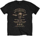 Avenged Sevenfold Heren Tshirt -S- Seize The Day Zwart