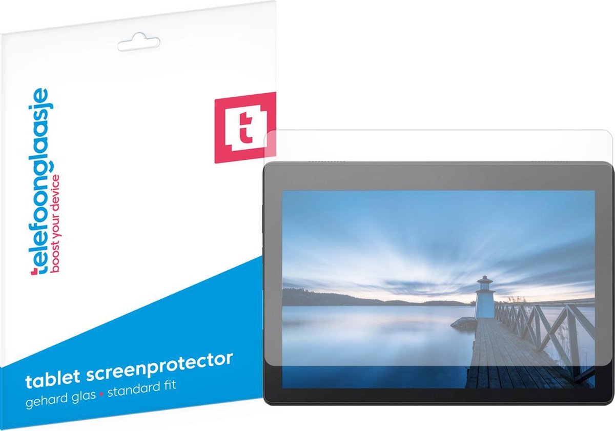 Lenovo Tab E10 screenprotector gehard glas Case Friendly