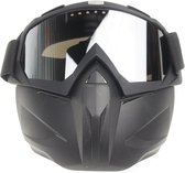 Pothelm Masker voor Motor-Fiets-Scooter - Goggle Maks & - Airsoft Masker Motormasker - Ski Bril Snowboard Masker Scooter Masker - Airsoft Bril - Smoke Lens