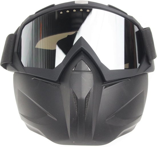 Pothelm Masker voor Motor-Fiets-Scooter - Goggle Maks & - Airsoft Masker Motormasker - Ski Bril Snowboard Masker Scooter Masker - Airsoft Bril - Smoke Lens