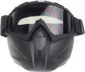 Pothelm Masker voor Motor-Fiets-Scooter - Goggle Maks & - Airsoft Masker Motormasker - Ski Bril Snowboard Masker Scooter Masker - Airsoft Bril - Zilver Reflectie Lens