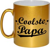 Coolste papa gouden mok / beker voor Vaderdag 330 ml