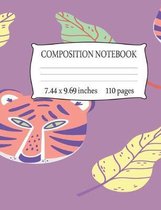 Composition Notebook 7.44 x 9.69 Inches 110 pages: College Ruled Lined Journal Gift for Students, Teacher, Friend To Write Goals, Ideas & Thoughts, Wr