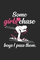 Some girls chase boys I pass them: 6x9 Cross Country Skiing - dotgrid - dot grid paper - notebook - notes