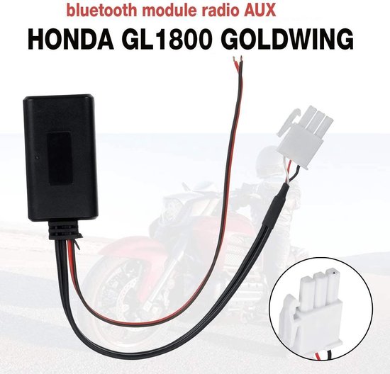 Honda Goldwing GL 1800 GL1800 Bluetooth Streaming Adapter Muziek Music Aux kabel interface 3pin Radio