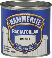 Hammerite Radiatorlak Kleurvast Ral9010 0,25 Ltr