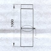 Kachelpijp Ø150mm  Lengte 1000 mm grijs met klep en verjonging - kachelpijp - 2mm dikwandig staal.