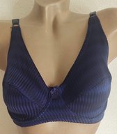 Dames niet voorgevormde beugel BH 95C donkerblauw