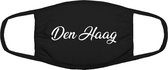 Den Haag mondkapje | gezichtsmasker | bescherming | bedrukt | s gravenhage | Zwart mondmasker van katoen, uitwasbaar & herbruikbaar. Geschikt voor OV