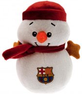 FC Barcelona - Pluche Sneeuwman - 15 cm - Wit/Bordeaux