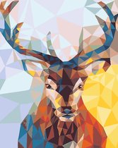 Joeni® Schilderen op nummer - 40x50cm - Abstract Hert - Volwassenen - Geschenkverpakking