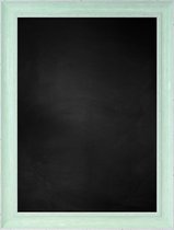 Zwart Krijtbord met Polystyrene Lijst - Pastel Groen - 51 x 71 cm - Lijstbreedte: 55 mm - Diep