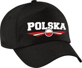 Polen / Polska landen pet zwart volwassenen - Polen / Polska baseball cap - EK / WK / Olympische spelen outfit
