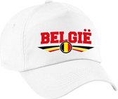 Belgie landen thema pet wit / baseball cap volwassenen