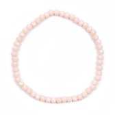Melady Kralen Armband 50beads*4mm Beige Glas Rond Kralen Armband Dames Armbandjes