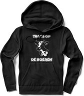 Hoodie dames, hoodie heren, trots op de boeren, koe, boeren zakdoek,big, tractor, capuchon, landbouw, boerderij