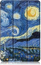 Shop4 - Samsung Galaxy Tab S7 Hoes/ Samsung Galaxy Tab S8 Cover - Smart Book Case Gogh Sterrennacht