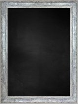 Zwart Krijtbord met Polystyrene Lijst - Zwart / Grijs - 81 x 111 cm - Lijstbreedte: 55 mm - Diep