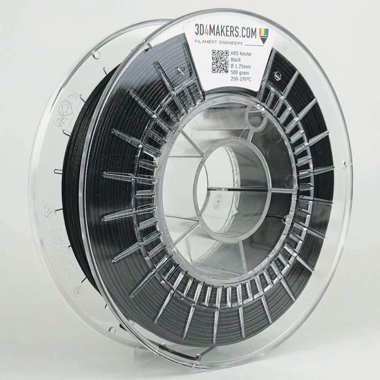 3D4Makers - ABS Kevlar Filament - Black - 1.75mm - 500 gram