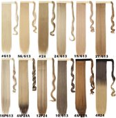 Paardenstaart kleur 10/613 dark ash blond Wrap Around straight ponytail 60cm 100%monofibrehair