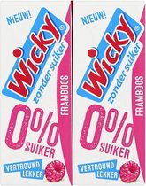 Wicky Fruitdrink Zero Framboos 0% Suiker Tray 30 Pakjes 20cl