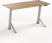 Worktrainer - YDesk - Zit sta bureau - Elektrisch - Memory display - 160x80 cm - Zilver/Havanna