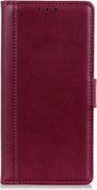 Shop4 - iPhone 12 Pro Max Hoesje - Wallet Case Grain Rood