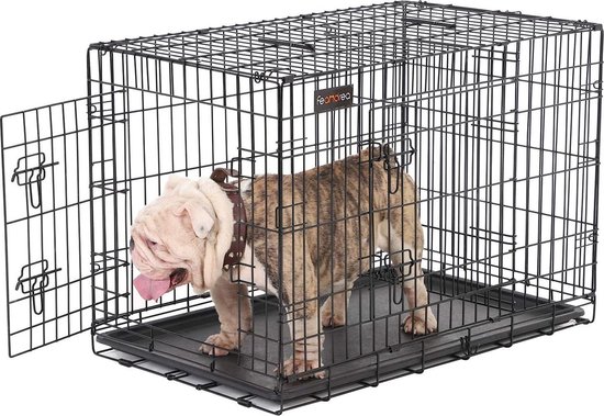 Cage pour chien, cage de transport pour animaux - noir | bol