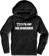 Hoodie dames, hoodie heren, trots op de boeren, boeren zakdoek, tractor, capuchon, landbouw,