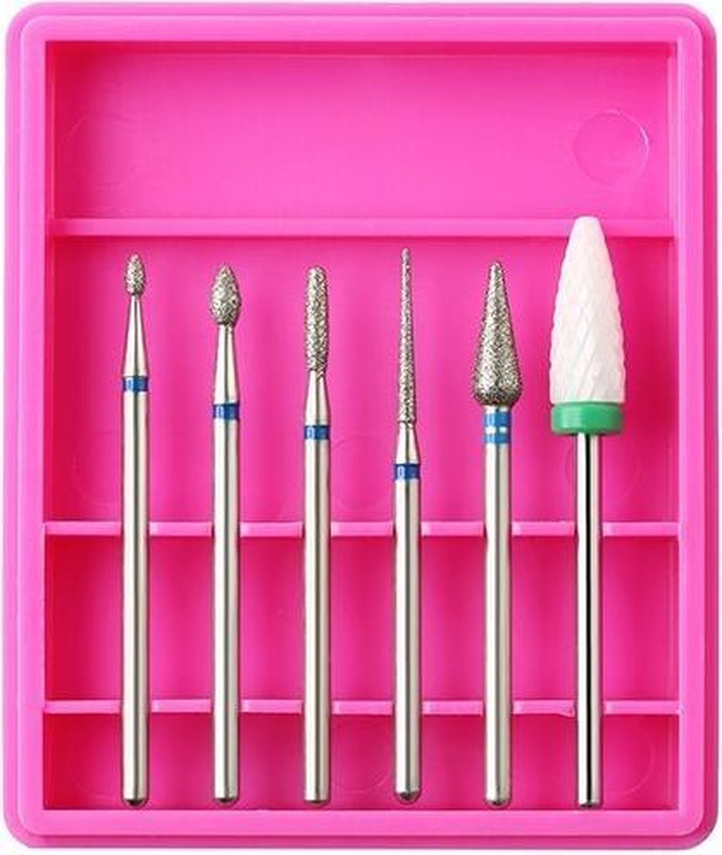 Keramische Frees - Nagel Frees - Keramische nagelboortjes - Pedicure en Manicure - Nagelfrees Bitje - Nagelboortjes - Keramische Nail Boren Set - 6 Stuks (1)